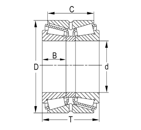 Roulement à rouleaux coniques à double rangée