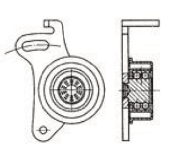 Tendeur de moteur automobile / roulement et unité de renvoi